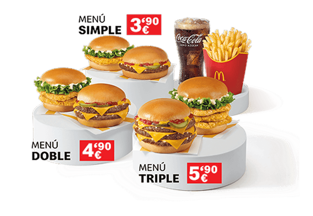 Menú Simple, Doble y Triple